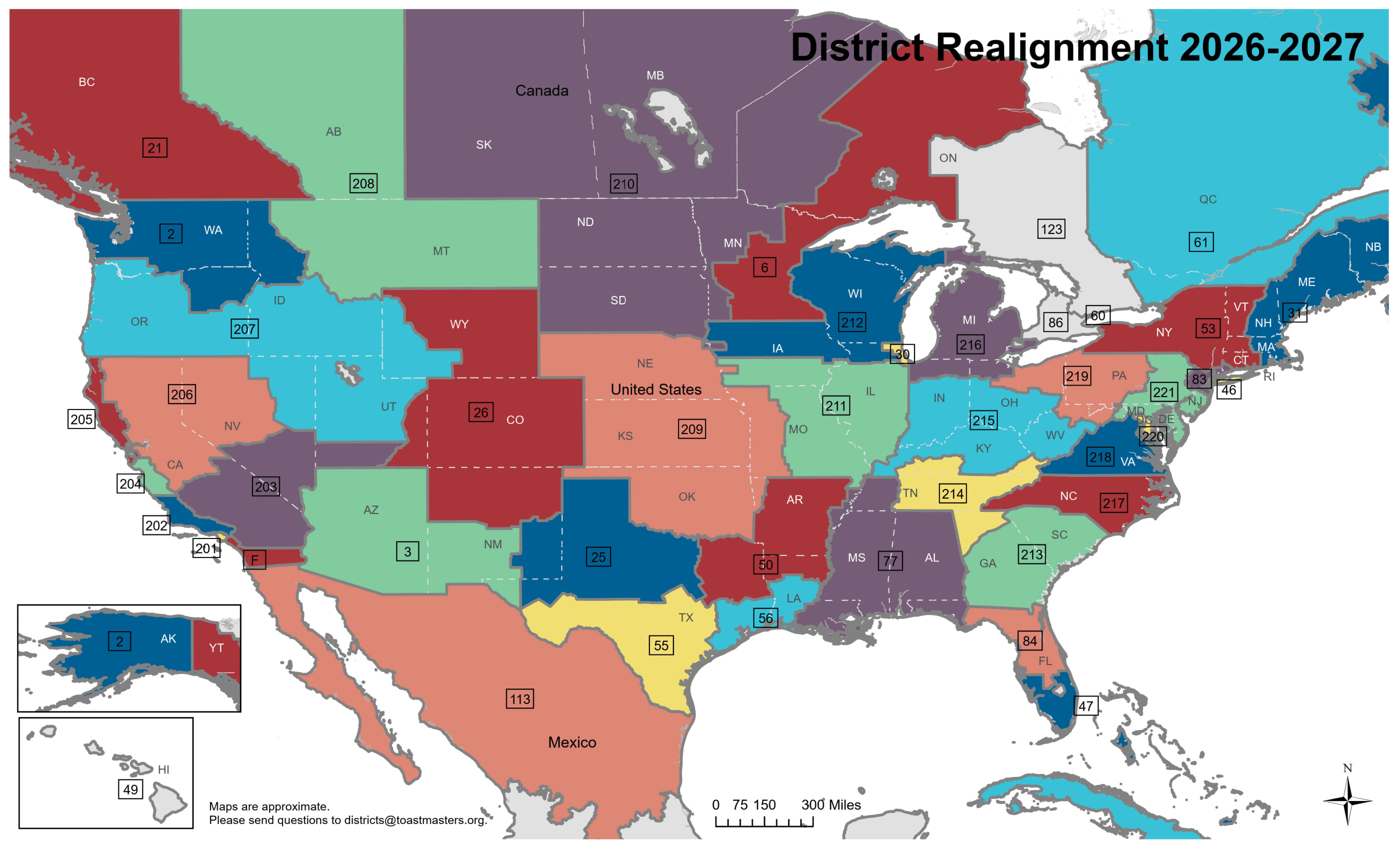 A map of the groups