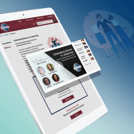 Webinar on tablet