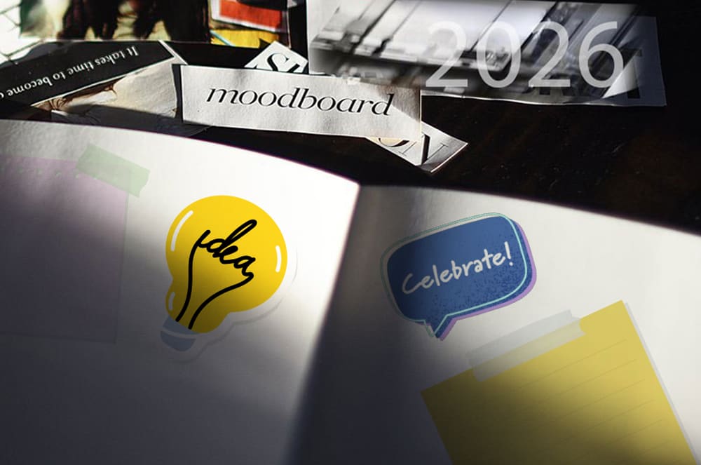 Scraps of magazines and papers overlapping