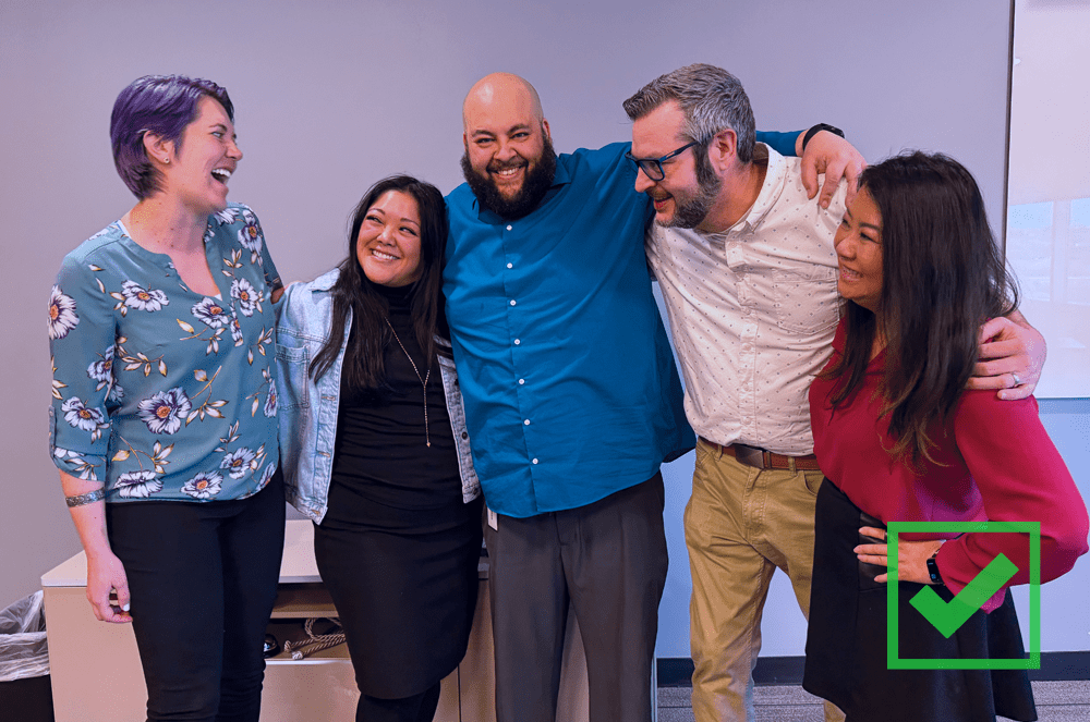 DO: Move people closer together and show them engaged with each other. 