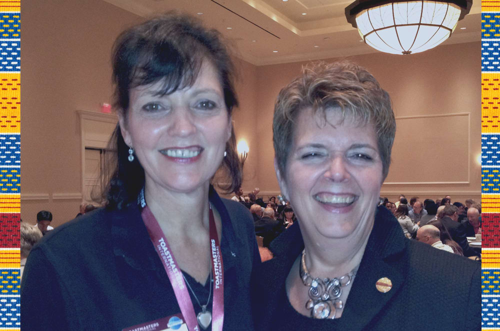 Aletta Rochat with Past International President Pat Johnson.