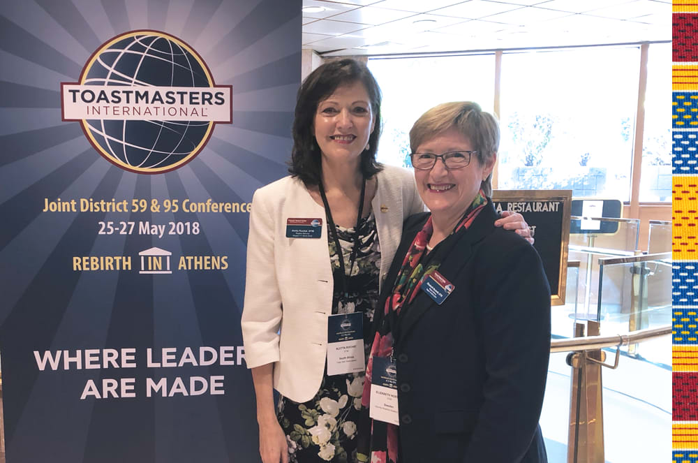 Aletta Rochat with Past International Director Elizabeth Nostedt.