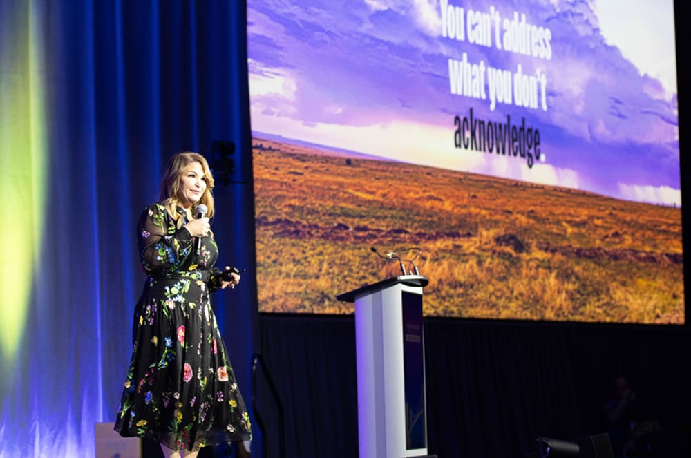 Keynote speaker Jody Carrington presents in Vancouver. 